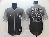 Rockies 28 Nolan Arenado Gray Drift Fashion Jersey,baseball caps,new era cap wholesale,wholesale hats